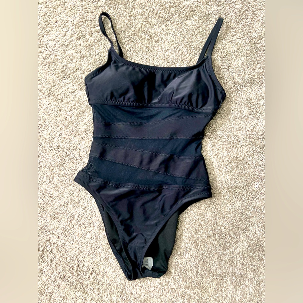 Black one piece swimsuit
